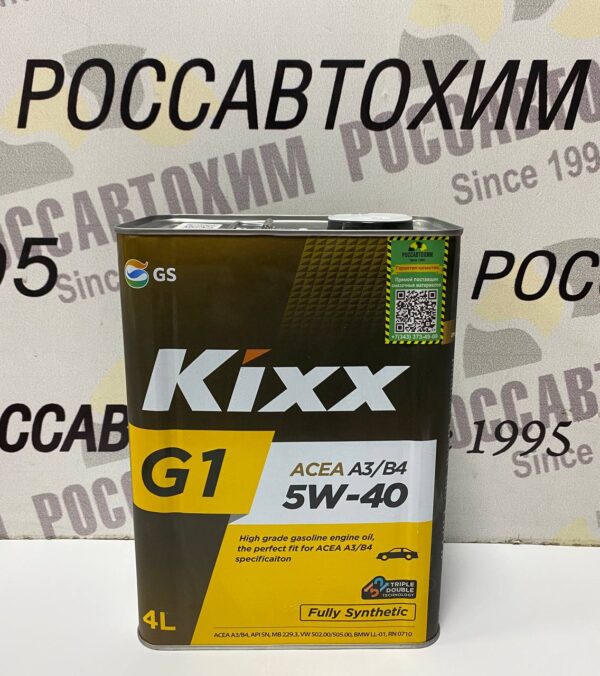 Масло моторное KIXX G1 5W40 A3/B4 синт. 4л