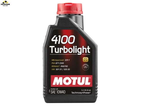 Масло моторное MOTUL 4100 Turbolight 10w40 A3/B4 1л  /108644/